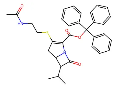 Antibiotic PS 6 trityl ester structure