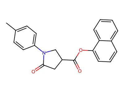 Naphthalen-1-yl 1-(4-methylphenyl)-5-oxopyrrolidine-3-carboxylate structure