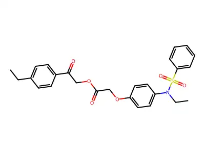 2-(4-Ethylphenyl)-2-oxoethyl 2-[4-[ethyl(phenylsulfonyl)amino]phenoxy]acetate structure