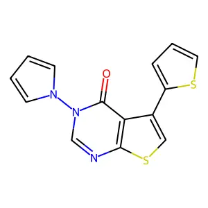 3-(1H-pyrrol-1-yl)-5-(thiophen-2-yl)thieno[2,3-d]pyrimidin-4(3H)-one structure