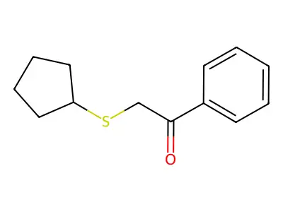 2-(Cyclopentylsulfanyl)-1-phenylethan-1-one structure
