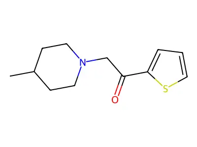 2-(4-Methylpiperidin-1-yl)-1-thiophen-2-ylethanone structure