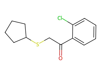 1-(2-Chlorophenyl)-2-(cyclopentylsulfanyl)ethan-1-one structure