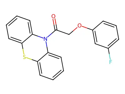 2-(3-Fluorophenoxy)-1-phenothiazin-10-ylethan-1-one structure