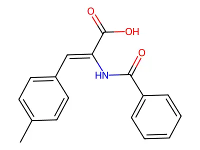 2-Propenoic acid, 2-(benzoylamino)-3-(4-methylphenyl)-, (Z)- structure