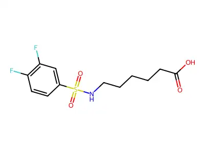 6-(3,4-Difluorobenzenesulfonamido)hexanoic acid structure