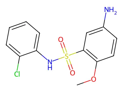 5-amino-N-(2-chlorophenyl)-2-methoxybenzene-1-sulfonamide structure