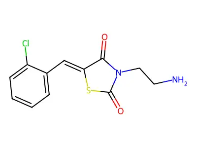 3-(2-Aminoethyl)-5-[(2-chlorophenyl)methylidene]-1,3-thiazolidine-2,4-dione structure