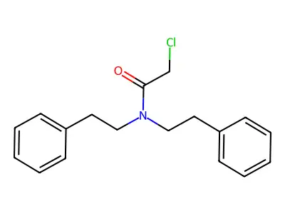 2-chloro-N,N-bis(2-phenylethyl)acetamide structure