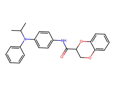 2,3-Dihydro-N-[4-[(1-methylethyl)phenylamino]phenyl]-1,4-benzodioxin-2-carboxamide structure