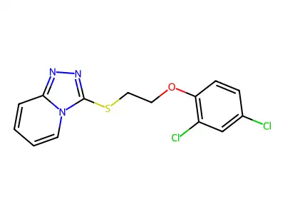 3-{[2-(2,4-Dichlorophenoxy)ethyl]sulfanyl}[1,2,4]triazolo[4,3-a]pyridine structure