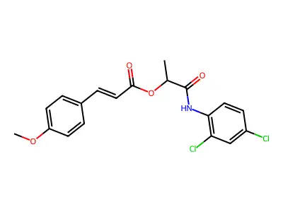 2-[(2,4-Dichlorophenyl)amino]-1-methyl-2-oxoethyl 3-(4-methoxyphenyl)-2-propenoate structure