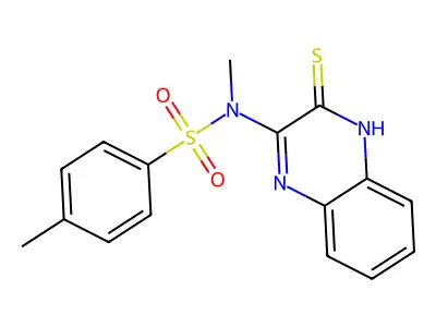 N,4-dimethyl-N-(3-sulfanylquinoxalin-2-yl)benzene-1-sulfonamide structure