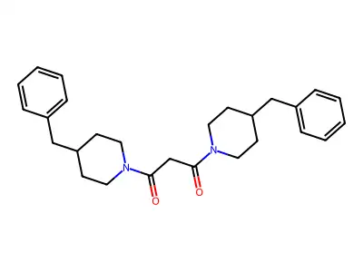 1,3-Bis(4-benzylpiperidin-1-yl)propane-1,3-dione structure