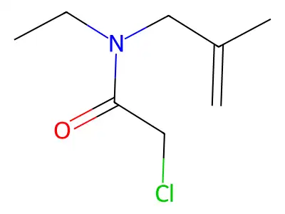 2-chloro-N-ethyl-N-(2-methylprop-2-en-1-yl)acetamide structure