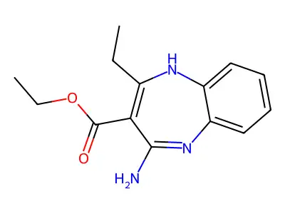 ethyl 4-amino-2-ethyl-1H-1,5-benzodiazepine-3-carboxylate structure
