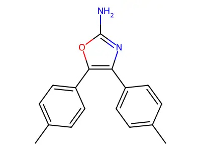 Bis(4-methylphenyl)-1,3-oxazol-2-amine structure