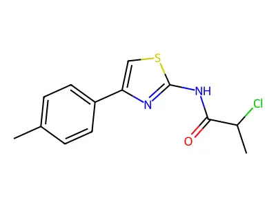 2-chloro-N-[4-(4-methylphenyl)-1,3-thiazol-2-yl]propanamide structure