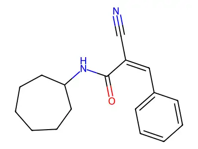 2-cyano-N-cycloheptyl-3-phenylprop-2-enamide structure