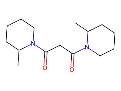 1,3-Bis(2-methylpiperidin-1-yl)propane-1,3-dione structure