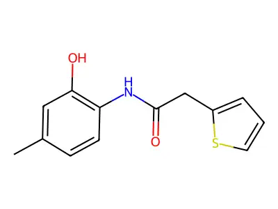 N-(2-hydroxy-4-methylphenyl)-2-thiophen-2-ylacetamide structure
