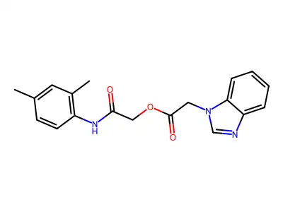[2-(2,4-Dimethylanilino)-2-oxoethyl] 2-(benzimidazol-1-yl)acetate structure