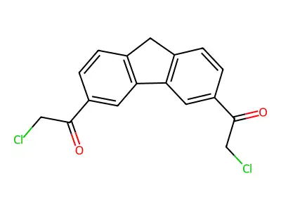 2-chloro-1-[6-(2-chloroacetyl)-9H-fluoren-3-yl]ethan-1-one structure