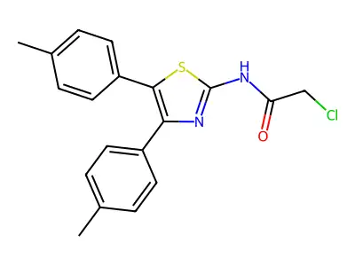 N-[4,5-bis(4-methylphenyl)-1,3-thiazol-2-yl]-2-chloroacetamide structure