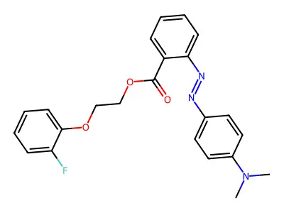 Benzoic acid, 2-[2-[4-(dimethylamino)phenyl]diazenyl]-, 2-(2-fluorophenoxy)ethyl ester structure