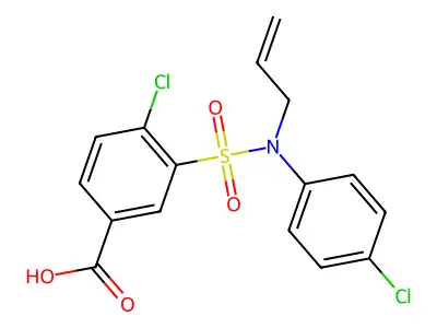 4-Chloro-3-[(4-chlorophenyl)(prop-2-en-1-yl)sulfamoyl]benzoic acid structure