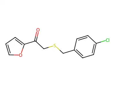 2-{[(4-Chlorophenyl)methyl]sulfanyl}-1-(furan-2-yl)ethan-1-one structure