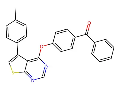 4-(4-Benzoylphenoxy)-5-(4-methylphenyl)thieno[2,3-d]pyrimidine structure