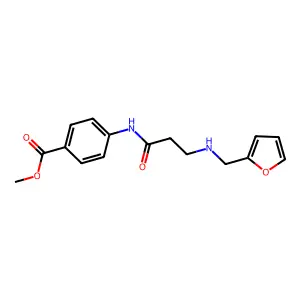 Methyl 4-{3-[(2-furylmethyl)amino]propanoylamino}benzoate structure