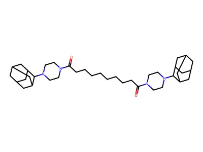 1,10-Bis[4-(2-adamantyl)piperazin-1-yl]decane-1,10-dione structure