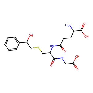 S-(2-Phenyl-2-hydroxyethyl)glutathione structure