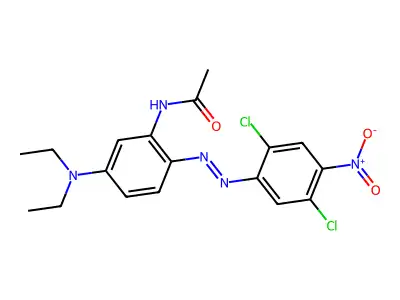 N-[2-[2-(2,5-Dichloro-4-nitrophenyl)diazenyl]-5-(diethylamino)phenyl]acetamide structure