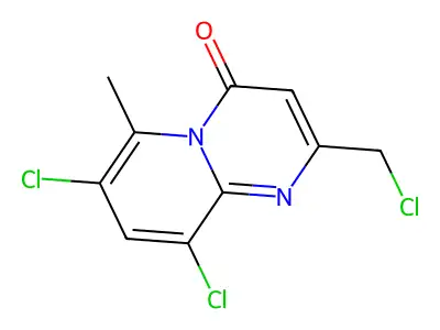 7,9-Dichloro-2-chloromethyl-6-methyl-pyrido[1,2-a]pyrimidin-4-one structure