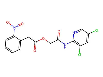2-[(3,5-Dichloro-2-pyridinyl)amino]-2-oxoethyl 2-nitrobenzeneacetate structure