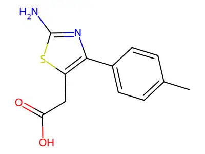2-(2-Amino-4-(4-methylphenyl)-1,3-thiazol-5-yl)acetic acid structure