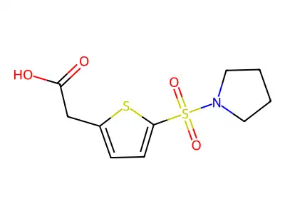 2-(5-(Pyrrolidine-1-sulfonyl)thiophen-2-yl)acetic acid structure