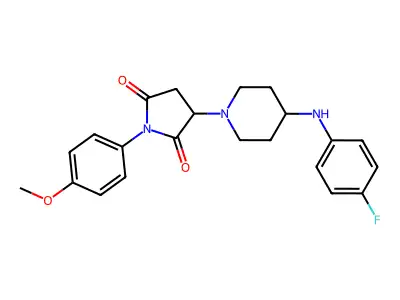 3-[4-(4-Fluoroanilino)piperidin-1-yl]-1-(4-methoxyphenyl)pyrrolidine-2,5-dione structure