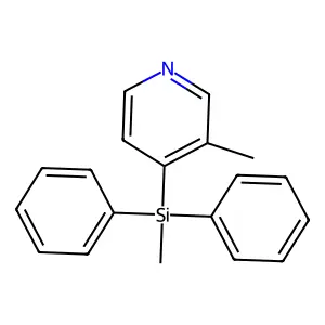 Pyridine, 3-methyl-4-(methyldiphenylsilyl)- structure