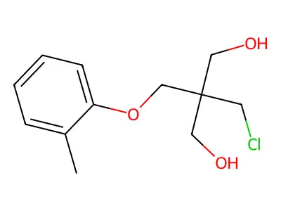 1,3-Propanediol, 2-(chloromethyl)-2-((o-tolyloxy)methyl)- structure
