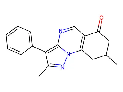 2,8-dimethyl-3-phenyl-8,9-dihydropyrazolo[1,5-a]quinazolin-6(7H)-one structure
