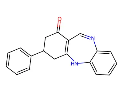 3-phenyl-2,3,4,5-tetrahydro-1H-dibenzo[b,e][1,4]diazepin-1-one structure