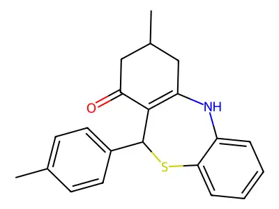 3-methyl-11-(4-methylphenyl)-3,4,5,11-tetrahydrodibenzo[b,e][1,4]thiazepin-1(2H)-one structure