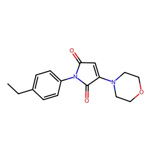 1-(4-ethylphenyl)-3-(morpholin-4-yl)-1H-pyrrole-2,5-dione structure