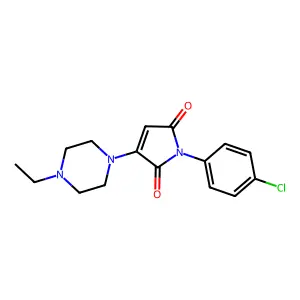 1-(4-chlorophenyl)-3-(4-ethylpiperazin-1-yl)-1H-pyrrole-2,5-dione structure