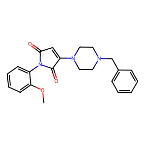 3-(4-benzylpiperazin-1-yl)-1-(2-methoxyphenyl)-1H-pyrrole-2,5-dione structure
