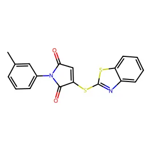 3-(1,3-benzothiazol-2-ylsulfanyl)-1-(3-methylphenyl)-1H-pyrrole-2,5-dione structure